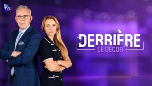floriane jeannin et martial bild posant devant un decor violet